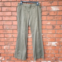 Baggy Cargo Wide Leg Jean in Olive Green Size 4 TALL - $16.83