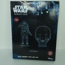 Star Wars Rogue One Illuminated Display K-2SO &amp; Death Trooper 7 LED COLO... - $39.59