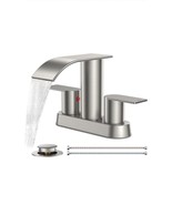 Bathroom Sink Faucet Brushed Nickel Single Handle Waterfall Vanity Basin... - €21,17 EUR