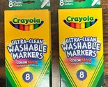 Lot of 2 Crayola Ultra-Clean Washable Markers, Fine Line Classic Colors ... - £11.67 GBP