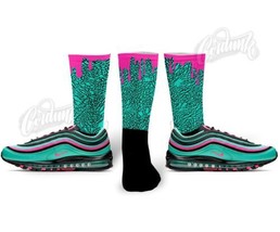Socks for N Air Max 97 Hyper Turquoise Pink Black South Beach T Shirt Flyknit - £17.69 GBP