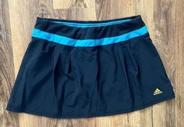 Adidas Climalite Women&#39;s Sz M Athletic Tennis Golf Skirt Skort w/Shorts Black - £16.58 GBP