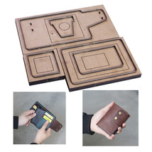 DIY Leather Craft Cardholder Folded Wallet Die Cutting Knife Mold Metal ... - £60.56 GBP