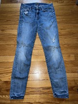 Mother Looker Graffiti Distressed Denim Jeans 28 - £39.81 GBP