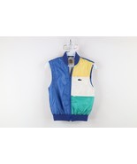 Vintage 80s Izod Lacoste Boys Small Color Block Lined Full Zip Vest Jacket - $58.32 CAD