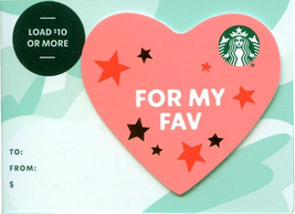 Starbucks 2020 For My Fav Heart Recyclable Gift Card New No Value - £1.55 GBP