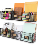 Hanging File Folders Office Desk Organizer Wall Mount Wire Basket Storag... - $105.97