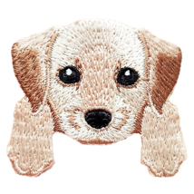 Embroidery Patch Sew or Iron-On Fabric Applique - New - Light Brown Dog - $6.99