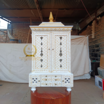 The temple is made of teak wood and white in color. It has 2 drawers, 1 puja she - £465.50 GBP+