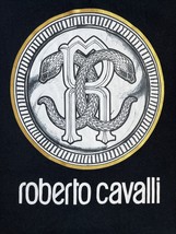 Roberto Cavalli Black Logo T-SHIRT Size: Xl (Extra Large) New Ship Free Cotton - £268.53 GBP