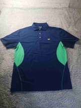 Masters Mens Performance Tech Polo Shirt Short Logo Golf Size M Preppy Casual - $26.61