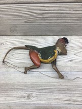 VTG Antique Tin Toy Climbing Monkey Fez Early 1900’s Functional Fast Shipping - £37.01 GBP