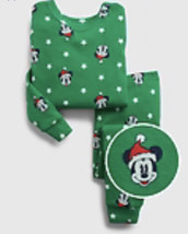 GAP Disney Mickey Mouse Christmas Holiday L/S Pajama Set Sz 3 NWT - £23.45 GBP