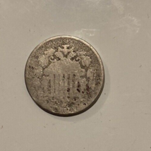 1867 5C Shield Nickel - £4.33 GBP