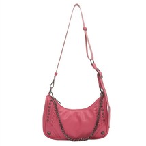  Style  Chain Pu Leather Casual Handbags for Women  Rivet PU Women&#39;s Bag Trend F - £54.19 GBP