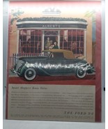 Vintage 1936 Ford V-8 Automobile Print Ad - $14.84