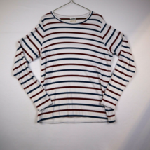 Orvis Shirt Adult XL Womens Long Sleeve Striped  Red Blue White Tee Blouse Crew - £8.71 GBP