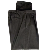 Eddie Bauer Pleated Dress Pants Cuffed Mens Tall size 38 x 35 Grey wool - £11.99 GBP
