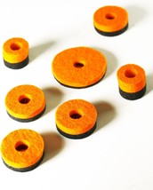 Ehwd Orange And Black Double Colored Wool Cymbal Felt, 7Pcs - Pack, 3 Essential - £21.03 GBP