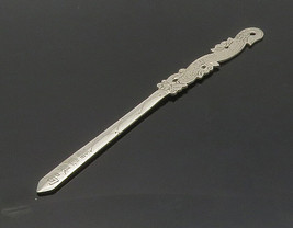 925 Sterling Silver - Vintage Dragon Etched Detail Sword Motif Pendant - PT12836 - £24.67 GBP
