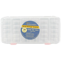 Darice Stackable Bead 6 Compartments Storage System With 28 Storage Jars, Clear - £28.82 GBP