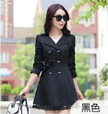 Spring Coat Women OL Ladies Trench Coat  Long Trench Coat Double Breasted Women  - £114.15 GBP