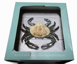 Tommy Bahama Metal &amp; Shell Crab Bottle Stopper in Box - $9.95
