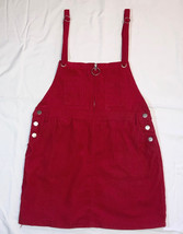 NWT Emory Park jumper dress size L red corduroy overall adjustable straps zipper - £12.62 GBP