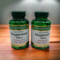 2x Natures Bounty Magnesium 500mg Mineral Supplement 200 Tablets Ea EXP 11/25+ - $34.29