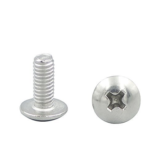 Bluemoona 50 Pcs - M4 Metric Thread 304 Stainless Steel Phillips Drive Cross Rec
