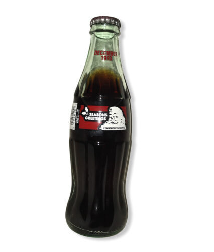 Primary image for Coca Cola December 1993 Unopened Commemorative Bottle Seasons Greetings 8 Fl Oz