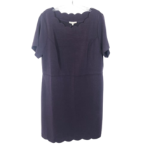 NWT Womens Plus Size 18W Skies are Blue Tamitha Scuba Knit Scallop Detail Dress - £20.03 GBP
