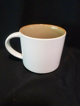 2013 Starbucks Stackable Embossed Coffee Mug Ivory w/ Brown Interior 14 oz - £11.98 GBP