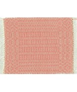 Artisan Handwoven Dollhouse Rug 5&quot;x7&quot; Pink Coral #5, Cotton - $43.50