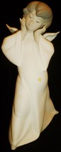 LLADRO UNGLAZED PORCELAIN FIGURINE ANGEL PUZZLED MIME 4959 MADE IN SPAIN - $56.84