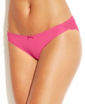 Jenni by Jennifer Moore Womens Lace Trim Bikini, Large, Pink/White - $12.71