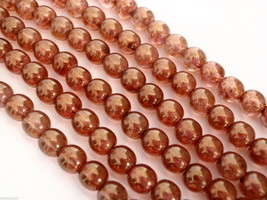 10 10mm Czech Round Beads: Luster - Rose/Gold Topaz - £1.60 GBP