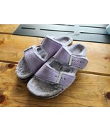  Birkenstock Arizona Shearling Suede Sandals Fuzzy Purple  EU37 (US L6 M4) - $2,527.59 MXN