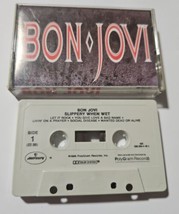 Vintage Cassette Bon Jovi &quot;Slippery When Wet&quot; 1986 Poly Gram - £9.94 GBP