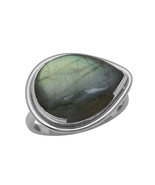 Artisan Crafted Genuine Labradorite Ring in .925 Sterling Silver - 9 cts. - $32.00