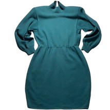 St John Dress Teal Dolman Long Sleeve Sheath Women&#39;s Size 6 Vintage - £85.05 GBP
