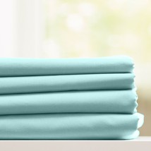 Egyptian Cotton Feel 1800 Count Color Sheets Deep Pocket 4 Piece Bed Sheet Set  - £56.52 GBP