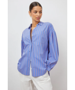 Rails Lavender Janae Shirt Lima Stripe Balloon Sleeve Blouse Button Up, ... - $86.43
