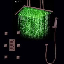 20&quot; Luxury Bathroom Shower Set Head 6 Rainfall Massage Jets Spray - £890.89 GBP