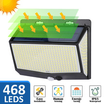 15000Lm Solar Powered 468 Led Pir Motion Sensor Wall Light Garden Outdoo... - $32.73