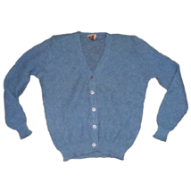 Vintage Featherknits Cardigan Sweater Size Small Blue Knit Long Sleeve W... - £11.05 GBP