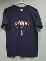 South Beach Miami Florida Embroidered Shirt Sz S Short Sleeve Beach Vaca  - £9.66 GBP