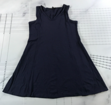 Eileen Fisher Tank Dress Womens Medium Petite Navy Blue Shirt Midi Length - $49.49
