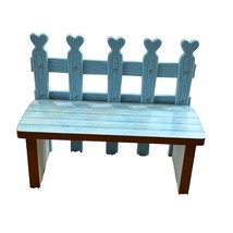American Girl Blue WellieWishers Dollhouse Bench for 14.5&quot; Dolls - £13.53 GBP