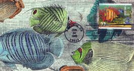 US 3318 FDC Aquarium Fish, Angel Fish hand-painted SMB Cachets ZAYIX 012... - £9.56 GBP